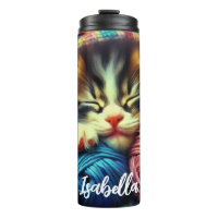 Cute Kitten Sleeping under a Blanket Personalised