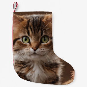 Cute Kitten Small Christmas Stocking