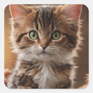 Cute Kitten  Square Sticker