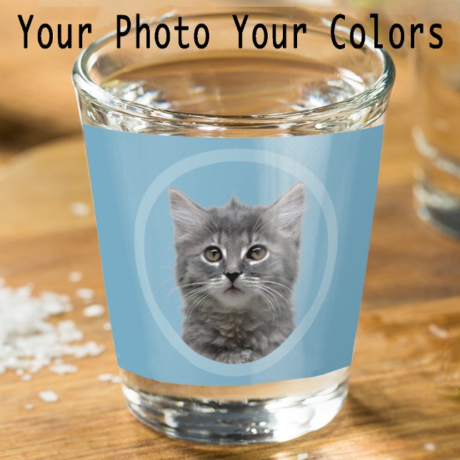 Cute Kitten Stocking Stuffer Cat Lover Photo Gift Shot Glass (Creator Uploaded)