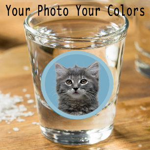 Cute Kitten Stocking Stuffer Cat Lover Photo Gift Shot Glass