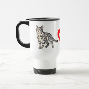 Cute Kitten Tabby Tiger Crazy Cat Lady Kitty Mum Travel Mug