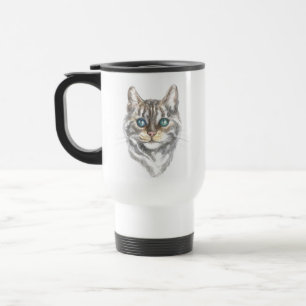 Cute Kitten Tabby Tiger Crazy Cat Lady Kitty Mum Travel Mug