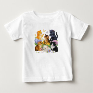 Cute Kitten Vintage Cat Lover Baby T-Shirt