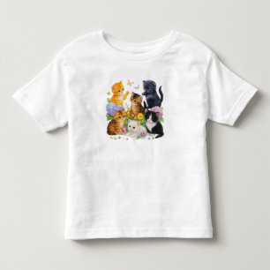 Cute Kitten Vintage Cat Lover Toddler T-Shirt