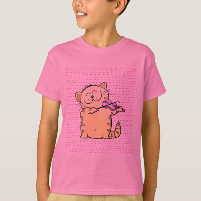 Cute-Kitten-violinist T-Shirt (Front)