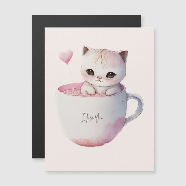 Cute Kitten with Balloon Heart (Front/Back)