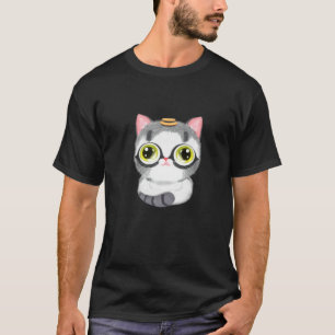 Cute Kitten With Glasses Cute Cats T-Shirt