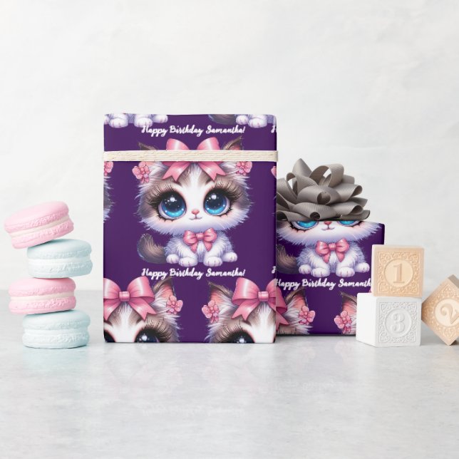 cute kitten Wrapping Paper (Baby Shower)