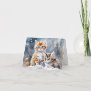 Cute Kitten Xmas Card