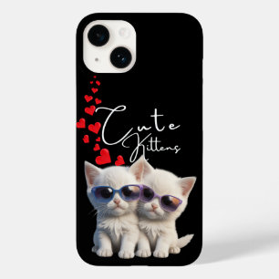 Cute Kittens and Hearts Flow Case-Mate iPhone 14 Case