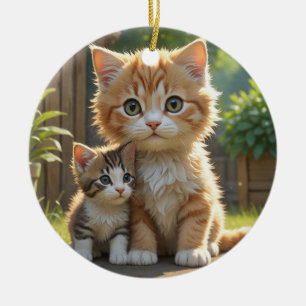 Cute Kittens Ceramic Tree Decoration