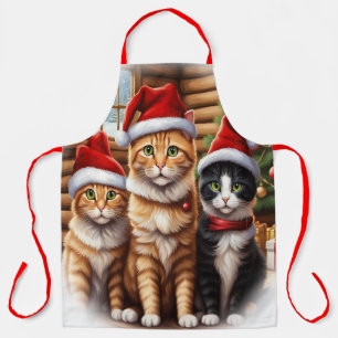Cute Kittens Christmas Apron