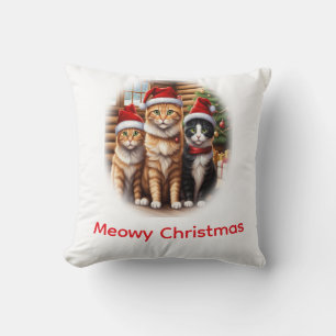 Cute Kittens Christmas Cushion