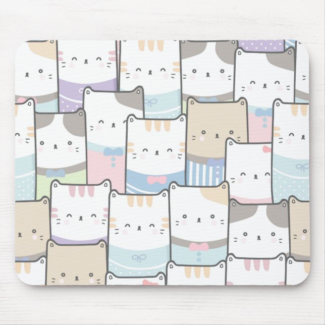 Cute Kittens Mouse Pad (Front)