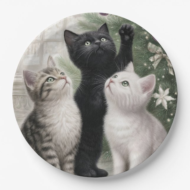 Cute kittens paper plate (Front)
