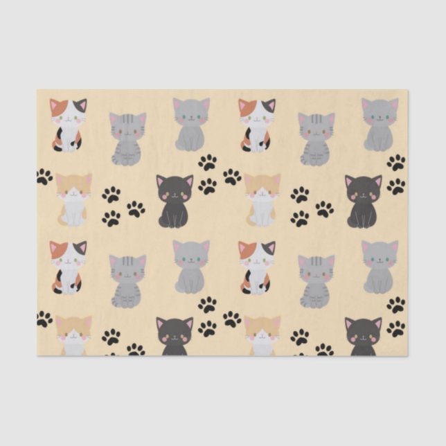 Cute Kittens Tissue Paper (Front)