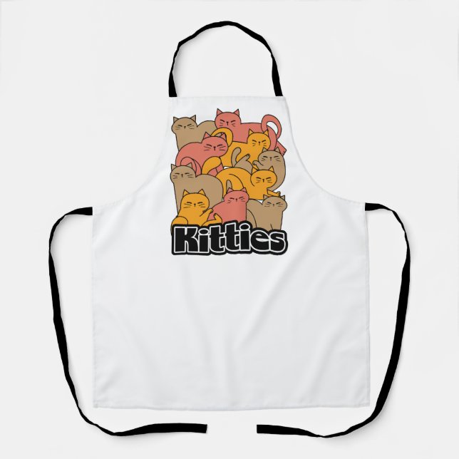 Cute Kitties Design - Adorable Cat Art Apron (Front)