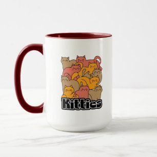 Cute Kitties Design - Adorable Cat Art Mug