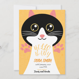 Cute Kitty Baby Arrival Announcement