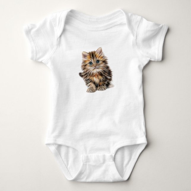 Cute Kitty Baby Bodysuit (Front)
