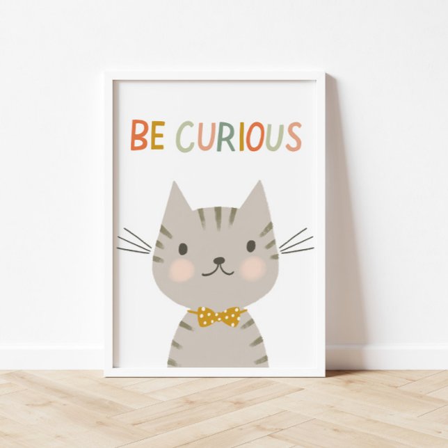 Cute Kitty Be Curious Kids Poster (Creator Uploaded)