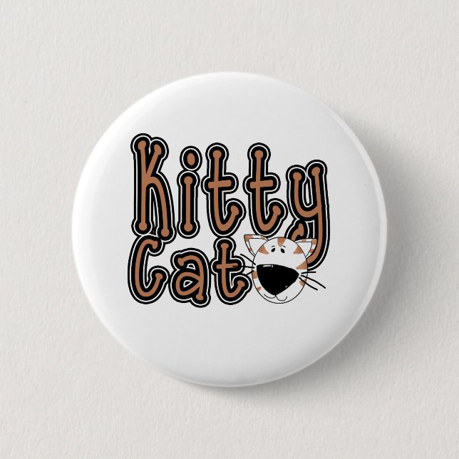 Cute Kitty Cat 6 Cm Round Badge (Front)