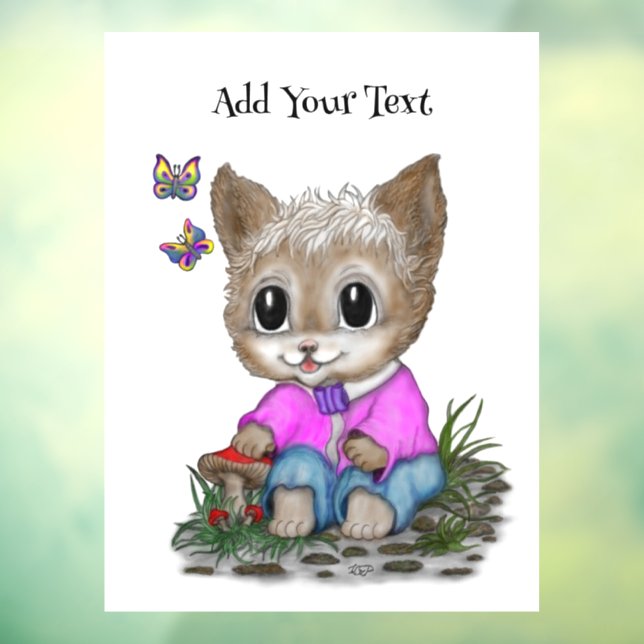 Cute Kitty Cat and Butterfly (Sheet 3)