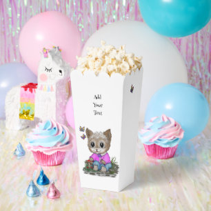 Cute Kitty Cat and Butterfly Favour Box