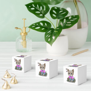 Cute Kitty Cat and Butterfly Favour Box