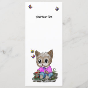 Cute Kitty Cat and Butterfly Menu