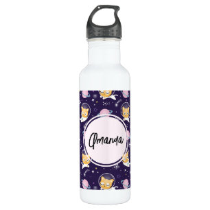 Cute Kitty Cat Astronauts Pattern 710 Ml Water Bottle