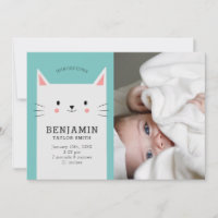 Cute Kitty Cat Baby Photo Boy Birth