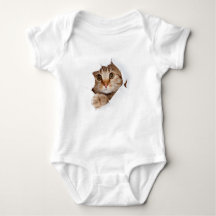 Cute Kitty Cat Baby T‑Shirt – Personalised Infant 