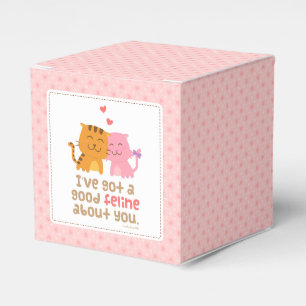 Cute Kitty Cat Feline Love Confession Pun Humour Favour Box