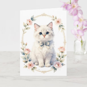 cute kitty cat greeting card