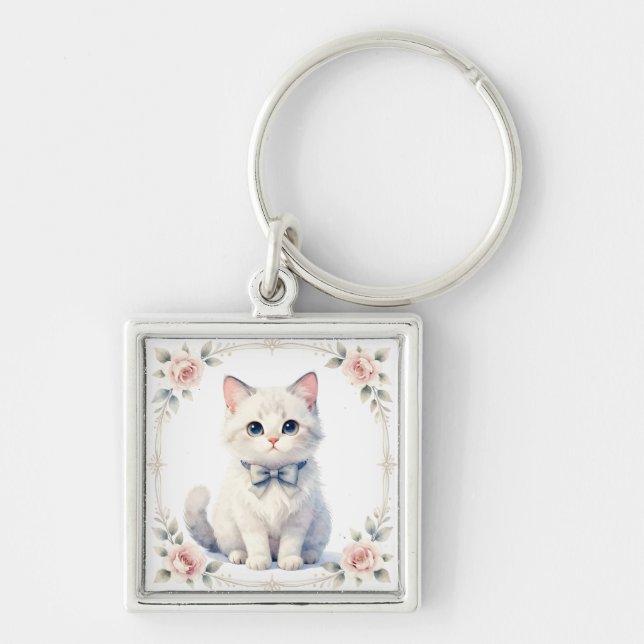 cute kitty cat keychain (Front)