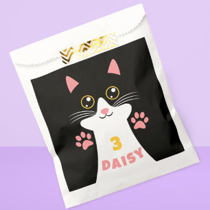 Cute Kitty Cat Kid's Birthday Party Favour Bags