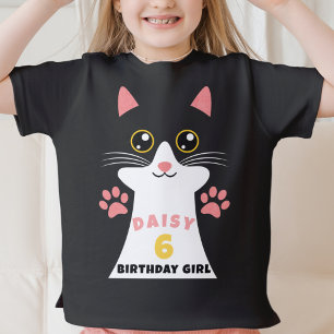 Cute Kitty Cat Kid's Birthday Party T-Shirt