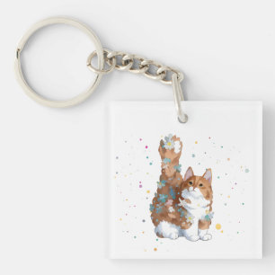Cute Kitty Cat Pet Animal  Key Ring