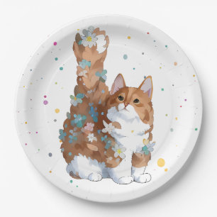 Cute Kitty Cat Pet Animal Paper Plate