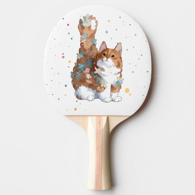 Cute Kitty Cat Pet Animal  Ping Pong Paddle (Front)