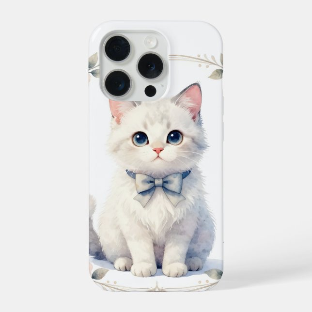 cute kitty cat phone case  (Back)