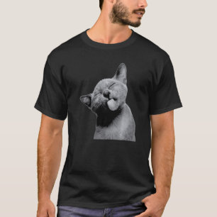 Cute Kitty Cat Sticking Out His Tongue At You Anim T-Shirt