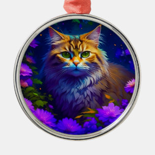 Cute Kitty Cat   Thinking About You Metal Tree Decoration