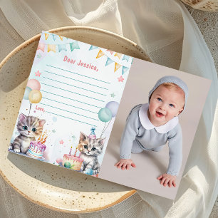 Cute Kitty Cat Time Capsule Note Message Card 