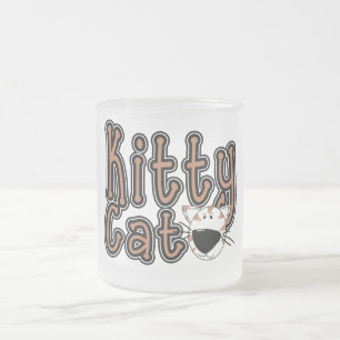 Cute Kitty Cat Tshirts and Gifts Frosted Glass Coffee Mug