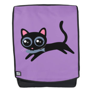 Cute Kitty Cat with Fish gift for Girls Backpack