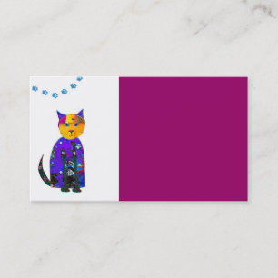 cute kitty collage  business card template