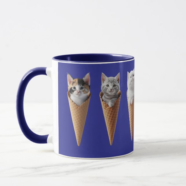 Cute Kitty Cones Mug (Left)